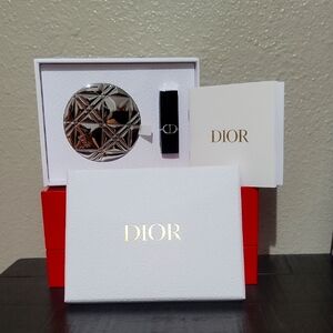 DIOR Gift Set Silver Compact Mirror & Rouge 720 Lipstick